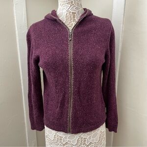 Woolrich Purple Knitwear Zip-Up Hoodie